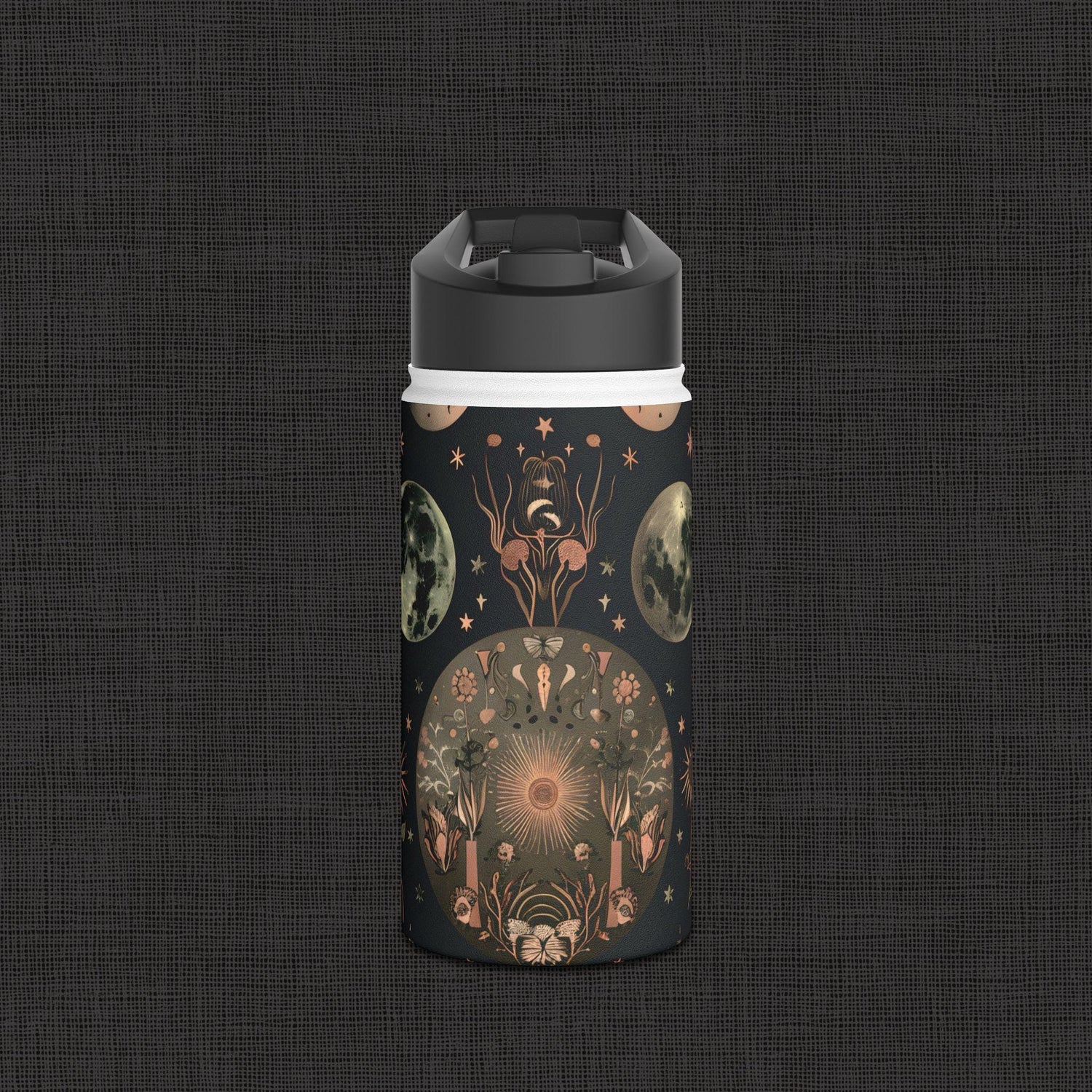 Botanical Print Stainless Steel Water Bottle, Eco-Friendly Drinkware, Floral Design, Outdoors Adventure, Travel Mug, Gift for Nature Lovers