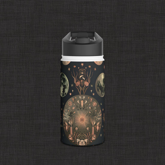 Botanical Print Stainless Steel Water Bottle, Eco-Friendly Drinkware, Floral Design, Outdoors Adventure, Travel Mug, Gift for Nature Lovers