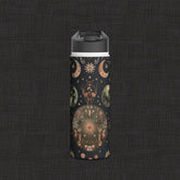 Botanical Print Stainless Steel Water Bottle, Eco-Friendly Drinkware, Floral Design, Outdoors Adventure, Travel Mug, Gift for Nature Lovers