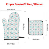 Oven Mitts and Pot Holders Sets (3pcs), Spring Fashion Kitchen Decor, Designer Kitchen, Mom Gift