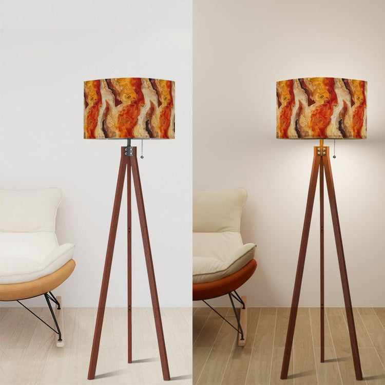 Tripod Floor Lamp (Made in USA), Multicolor Earthtone Stylish Living Room Bedroom Light
