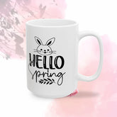 Cute Spring Bunny Ceramic Mug - Perfect Gift for Easter, Spring Decor, Coffee Lovers, Nature Enthusiasts, Dishwasher Safe