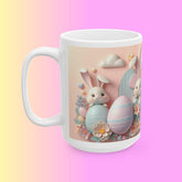 Cute Bunny Easter Ceramic Mug, Perfect for Spring Gifting, Coffee Lovers, Tea Enthusiasts, Festive Decor, 11oz, 15oz
