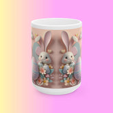 Cute Bunny Easter Ceramic Mug, Perfect for Spring Gifting, Coffee Lovers, Tea Enthusiasts, Festive Decor, 11oz, 15oz