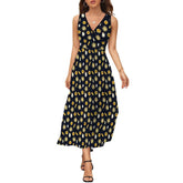 Womens Light Breezy ClassyySleeveless Celestial Pattern Design Maxi Dress | Great Gift for Her