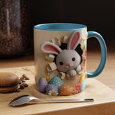 Cute Easter Bunny Coffee Mug, Spring Decor Mug, Funny Gift for Kids, Tea Cup, Easter Celebration, Unique Kitchenware