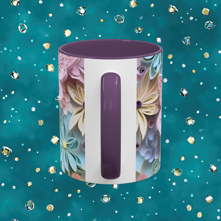 Floral Butterfly Accent Coffee Mug - Perfect Gift for Nature Lovers, Spring Holidays, Flower Enthusiasts, Home Decor, Coffee Lovers