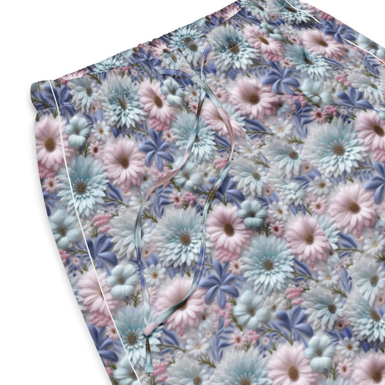 3D Floral Pajama Pants for Women – Spring Soft Lounge Pants – Comfort Sleepwear – Cute Printed PJ Bottoms – Cozy Elastic Waist Pants