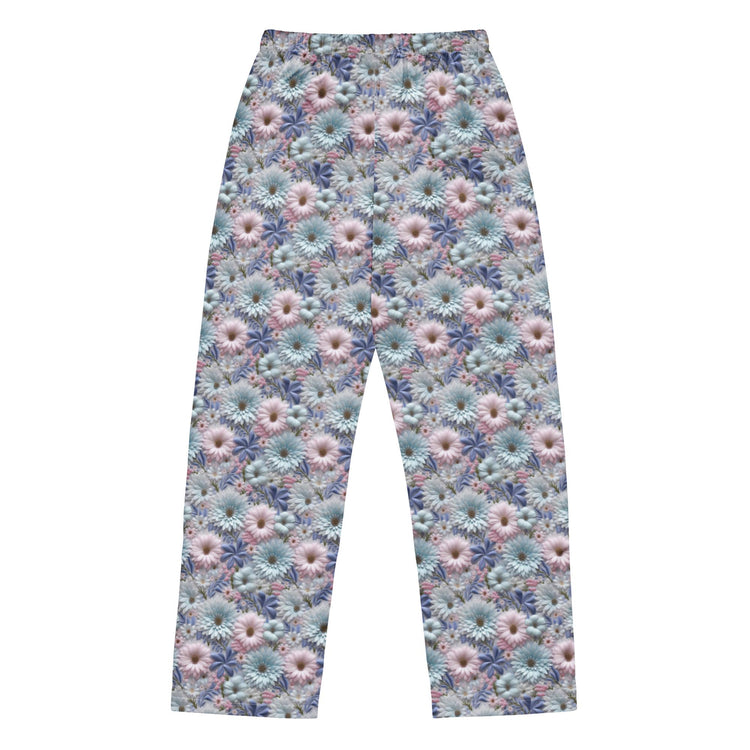 3D Floral Pajama Pants for Women – Spring Soft Lounge Pants – Comfort Sleepwear – Cute Printed PJ Bottoms – Cozy Elastic Waist Pants