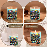 Easter Frosted Jar Scented Candle with Lid (6oz), 3D Design Spring Accent Aromatherapy Candle