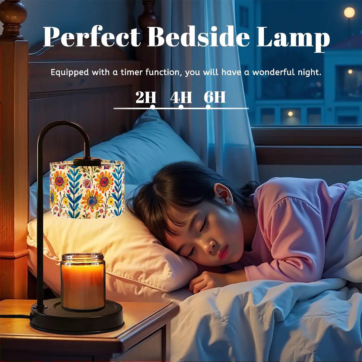 Candle Warmer Lamp, Floral Stylish small bedroom office decorative candle lamp, great unique gift