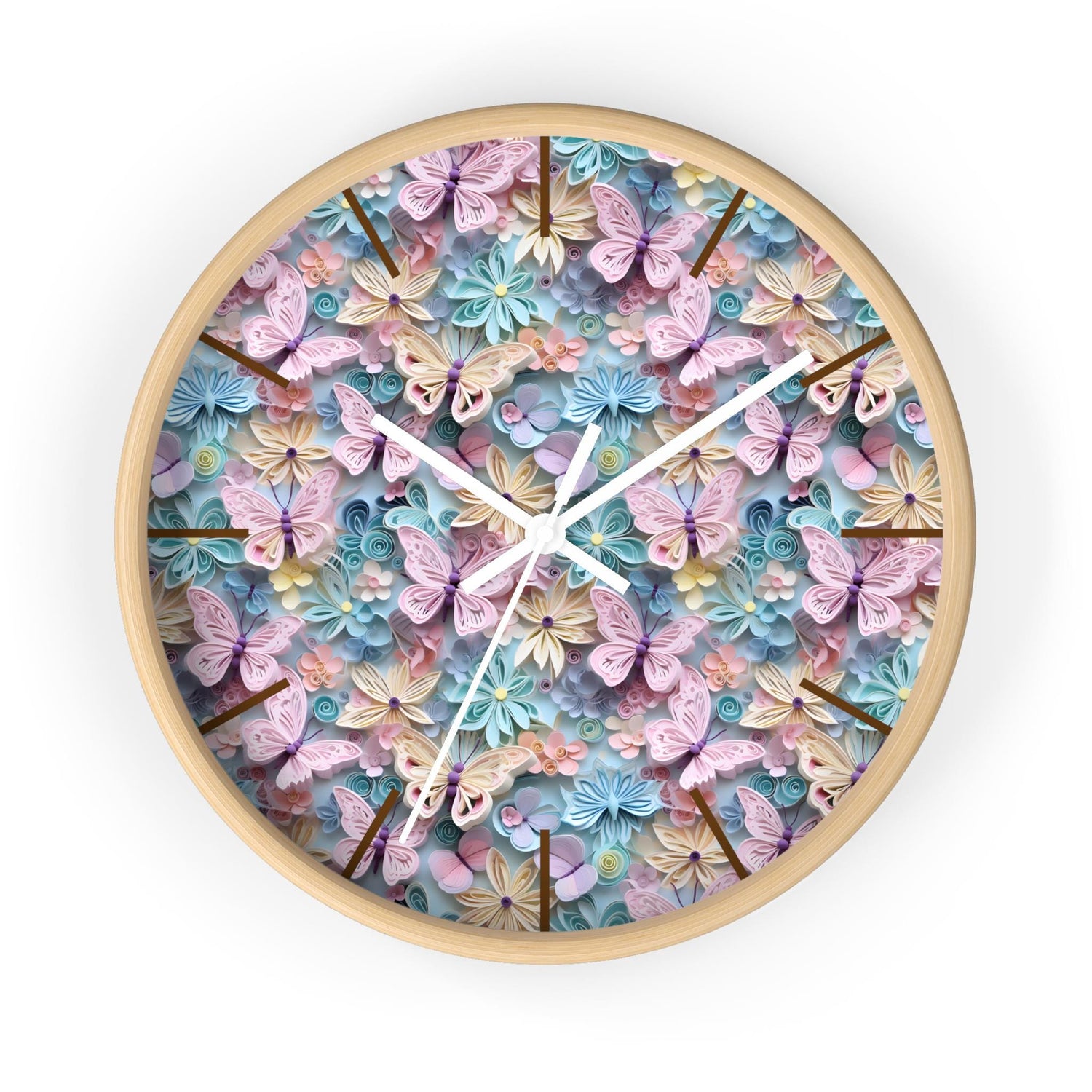 Butterfly Wall Clock, Designer Home Decor, 3D Butterfly Pattern Clock, Great Home Gift, Wall Art Decor, DIY Home Decor