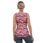 Floral Oil Painting Sublimation Tank Top – Spring Cut & Sew Blouse, Boho Chic Women&