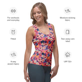 Floral Oil Painting Sublimation Tank Top – Spring Cut & Sew Blouse, Boho Chic Women&