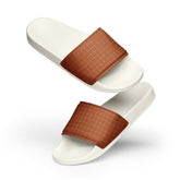 Stylish Orange Geometric Men’s Slides – Comfort Meets Bold Design