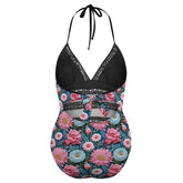 3D Floral Plus Size Bikini – Women’s High-Waisted Swimsuit – Summer Beachwear